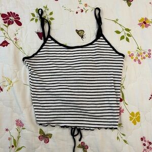 Striped Black and White Women's Top